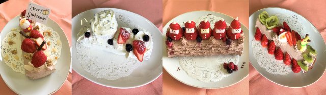 アイデアいっぱいのクリスマスケーキ！