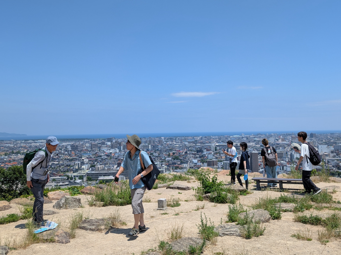 ▲絶景の米子城跡