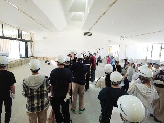 新ふなのえこども園・成美地区公民館建設現場見学